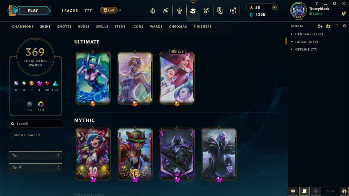 Penjualan akun permainan League of Legends